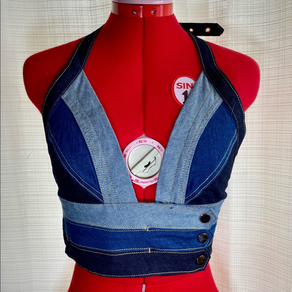 Denim Halter Top